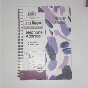See It Bigger Large Print Telephone Address Password Tabbed  Book NWT